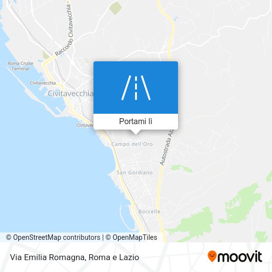 Mappa Via Emilia Romagna