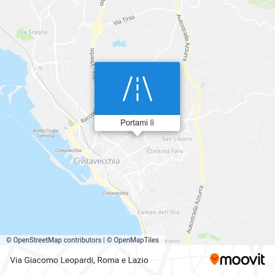 Mappa Via Giacomo Leopardi