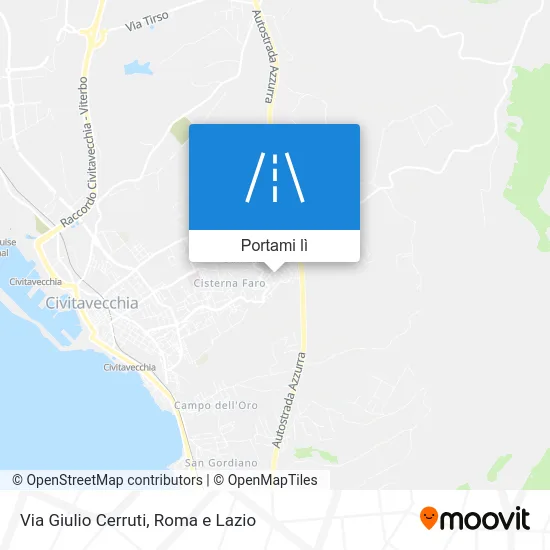 Mappa Via Giulio Cerruti