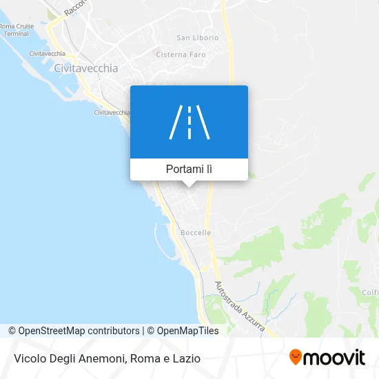 Mappa Vicolo Degli Anemoni