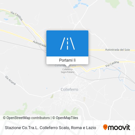 Mappa Stazione Co.Tra.L. Colleferro Scalo