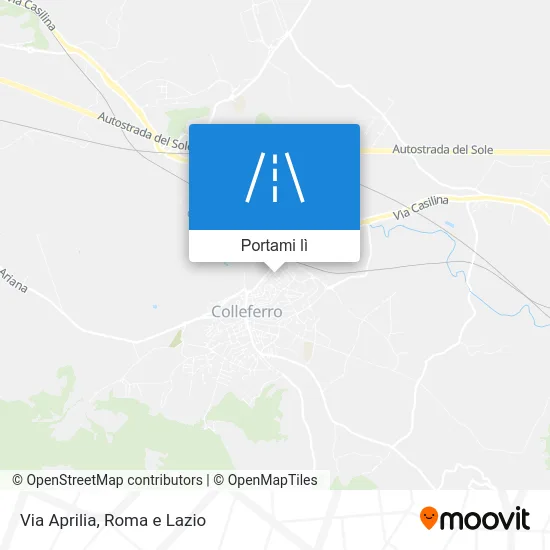 Mappa Via Aprilia