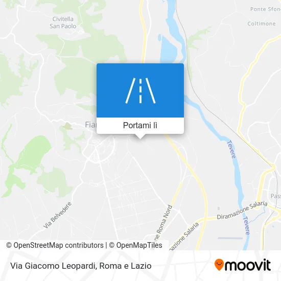 Mappa Via Giacomo Leopardi