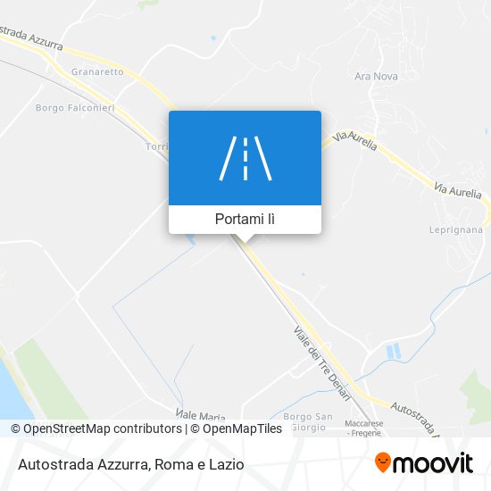 Mappa Autostrada Azzurra