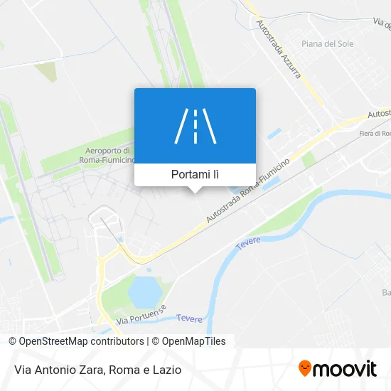 Mappa Via Antonio Zara