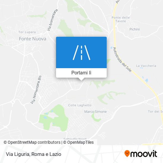 Mappa Via Liguria