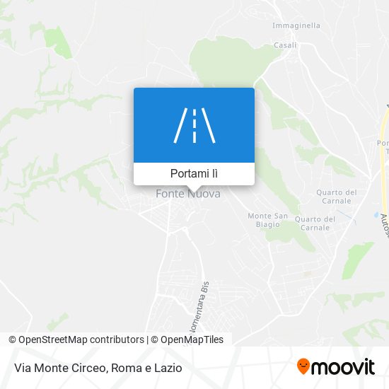 Mappa Via Monte Circeo