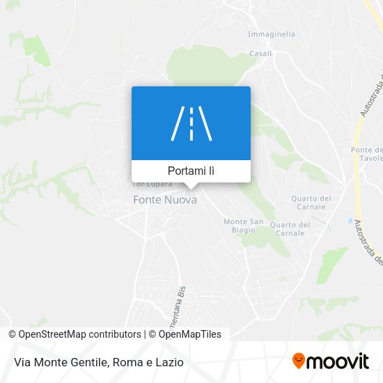 Mappa Via Monte Gentile