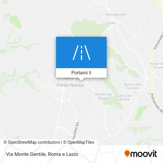 Mappa Via Monte Gentile