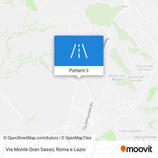 Mappa Via Monte Gran Sasso
