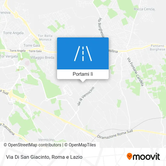 Mappa Via Di San Giacinto