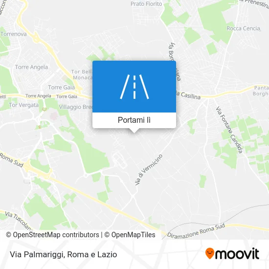 Mappa Via Palmariggi