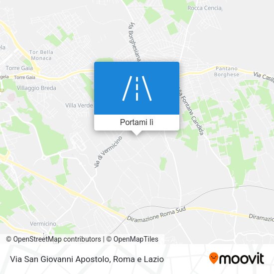 Mappa Via San Giovanni Apostolo