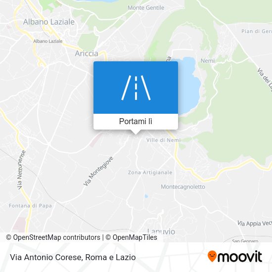 Mappa Via Antonio Corese