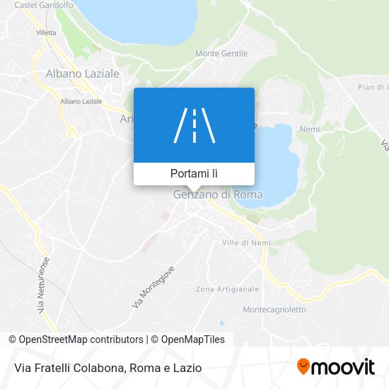 Mappa Via Fratelli Colabona