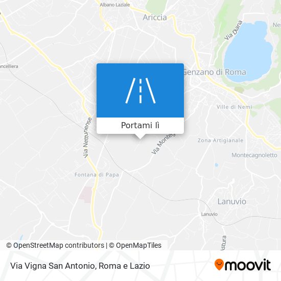 Mappa Via Vigna San Antonio