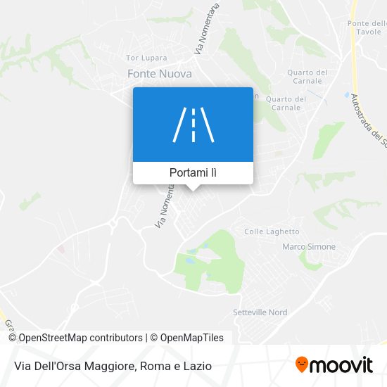 Mappa Via Dell'Orsa Maggiore