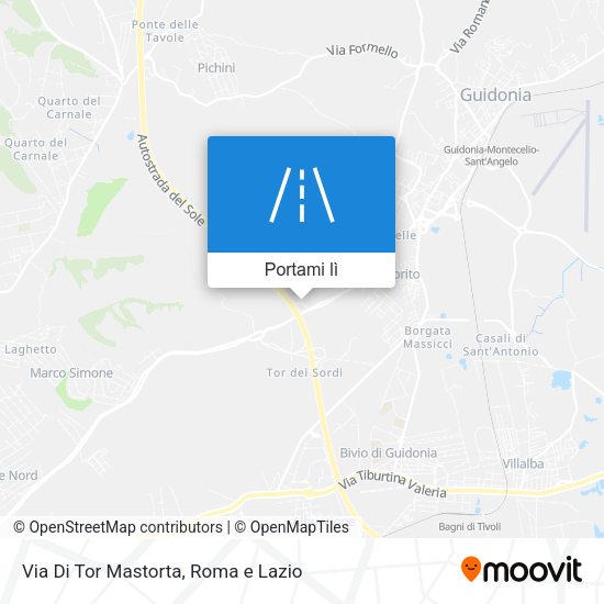 Mappa Via Di Tor Mastorta