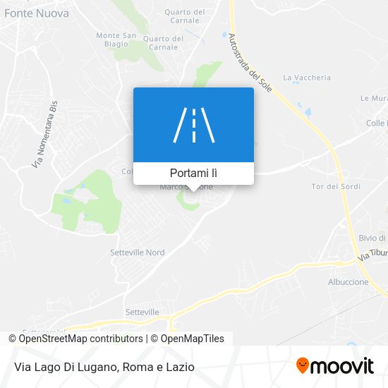 Mappa Via Lago Di Lugano