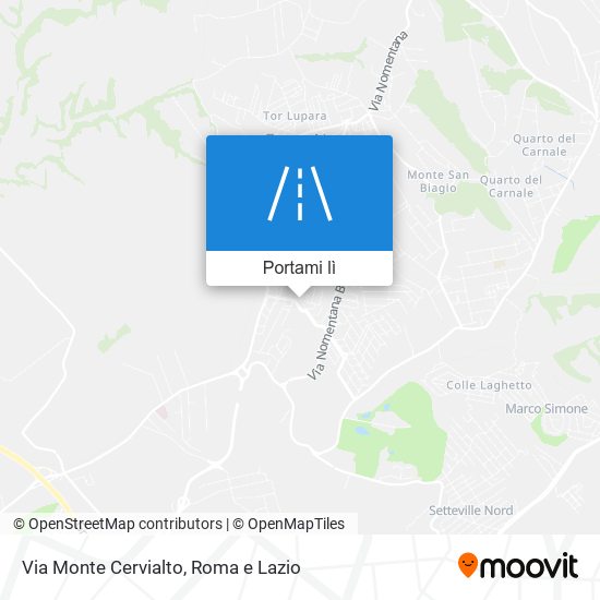 Mappa Via Monte Cervialto