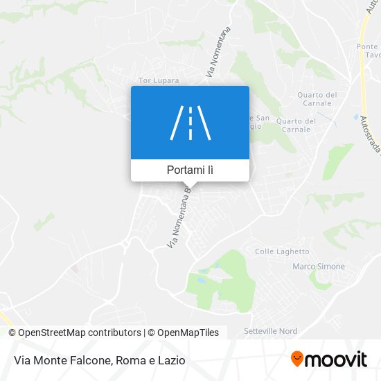 Mappa Via Monte Falcone