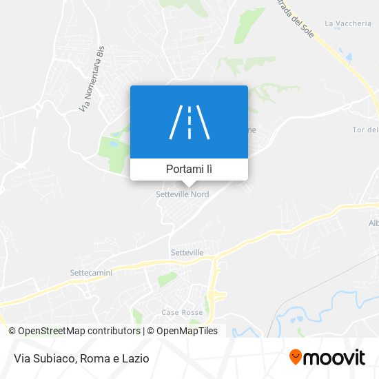 Mappa Via Subiaco