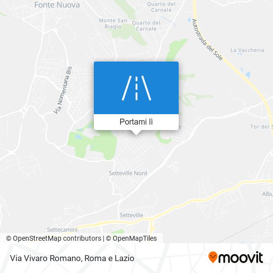 Mappa Via Vivaro Romano