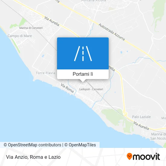 Mappa Via Anzio