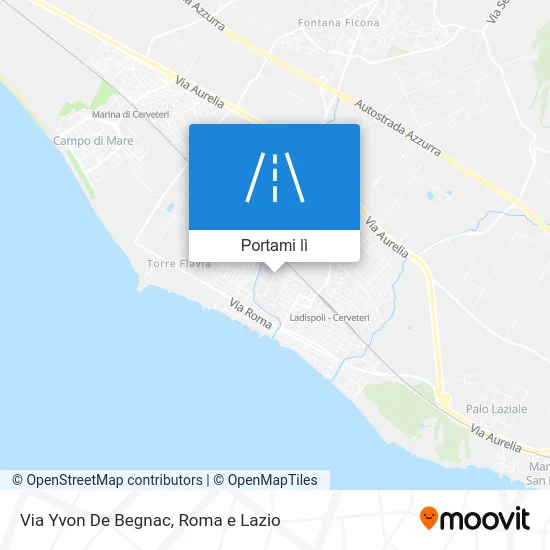 Mappa Via Yvon De Begnac