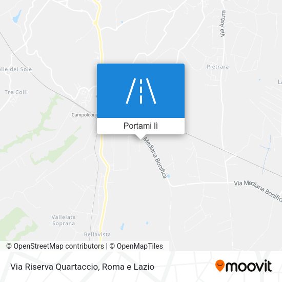 Mappa Via Riserva Quartaccio