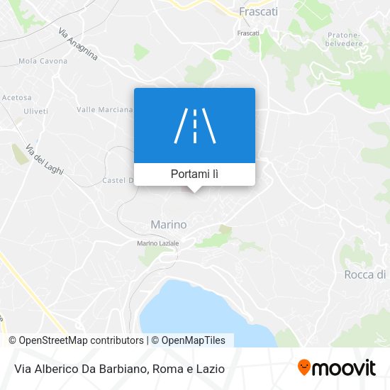 Mappa Via Alberico Da Barbiano