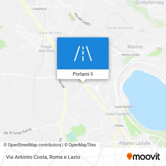 Mappa Via Antonio Costa