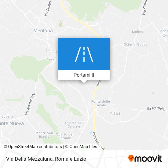 Mappa Via Della Mezzaluna