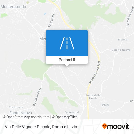 Mappa Via Delle Vignole Piccole
