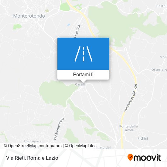 Mappa Via Rieti