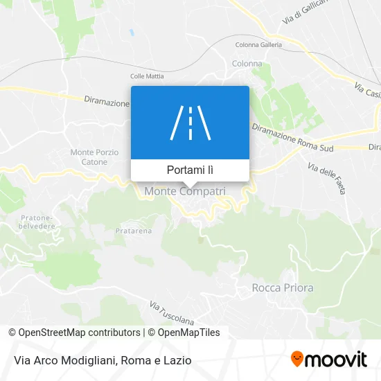 Mappa Via Arco Modigliani