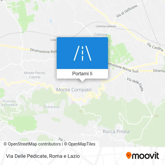 Mappa Via Delle Pedicate