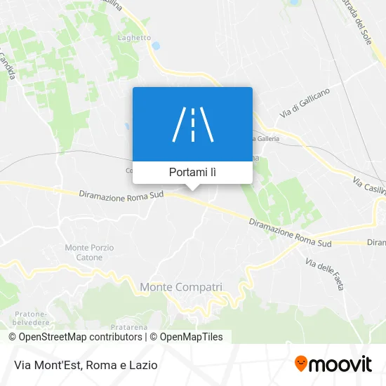 Mappa Via Mont'Est