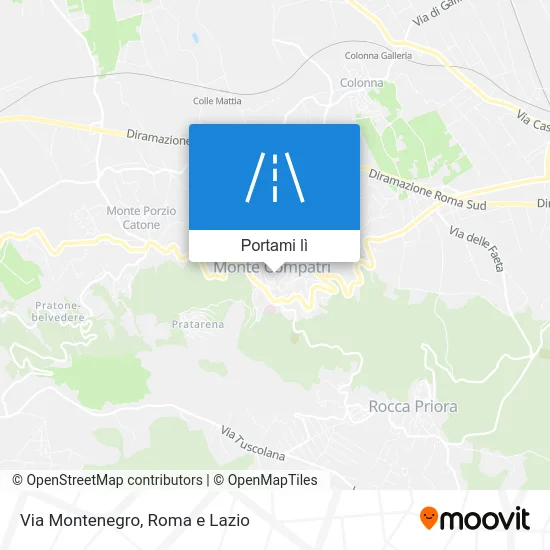 Mappa Via Montenegro