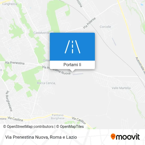 Mappa Via Prenestina Nuova