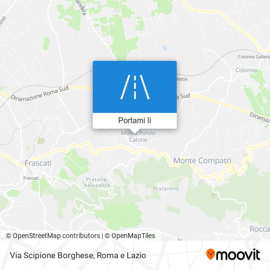 Mappa Via Scipione Borghese