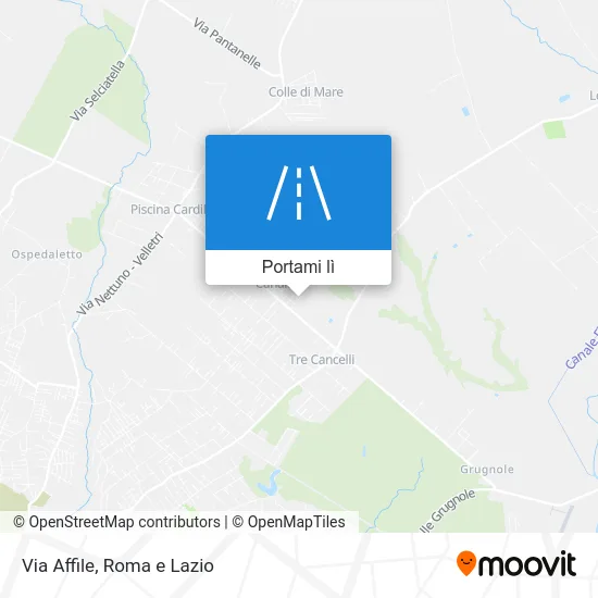 Mappa Via Affile