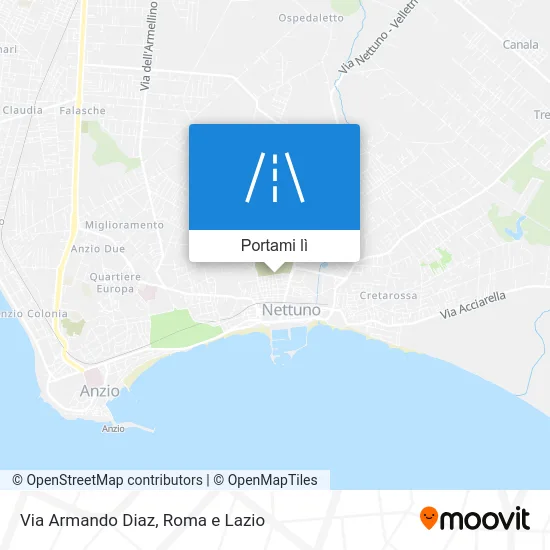 Mappa Via Armando Diaz