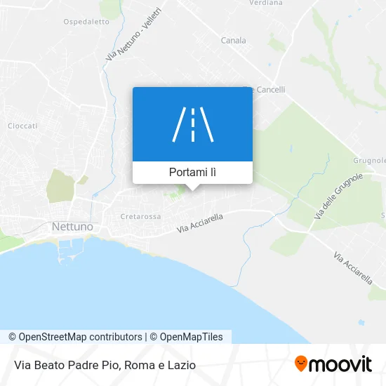 Mappa Via Beato Padre Pio