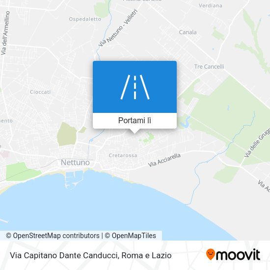 Mappa Via Capitano Dante Canducci