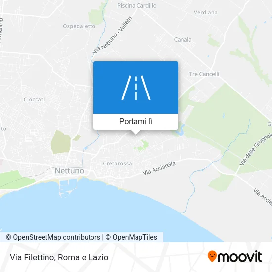 Mappa Via Filettino