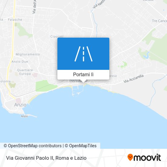 Mappa Via Giovanni Paolo II