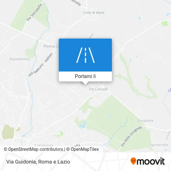 Mappa Via Guidonia