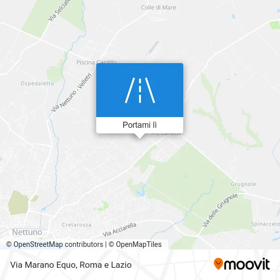 Mappa Via Marano Equo