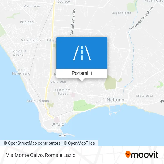Mappa Via Monte Calvo
